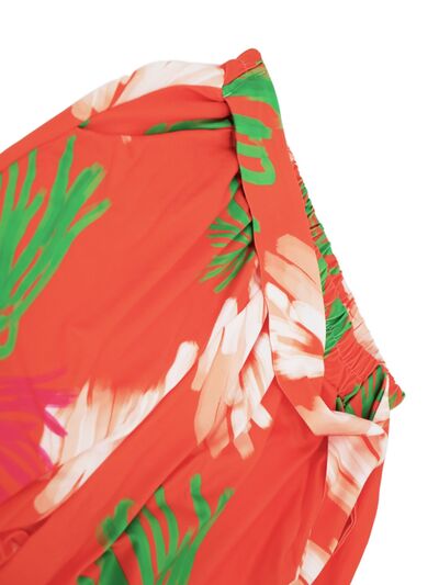 Printed Top and Tied Pants Set