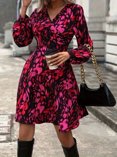 Printed Long Sleeve Dress