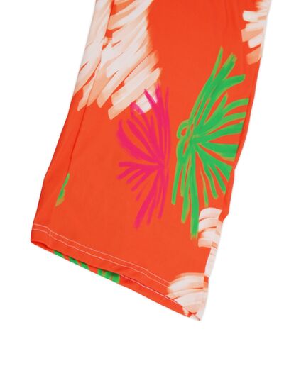 Printed Top and Tied Pants Set