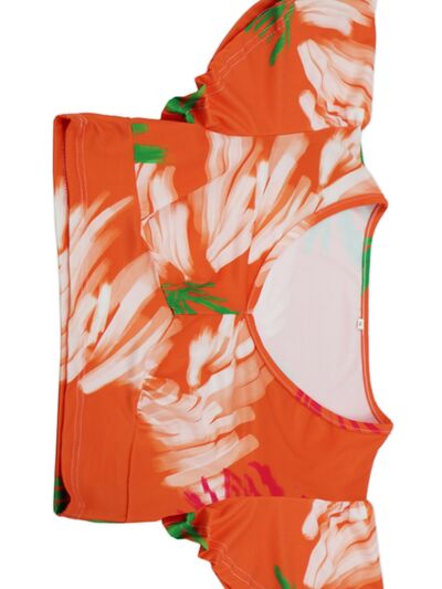 Printed Top and Tied Pants Set