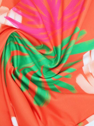 Printed Top and Tied Pants Set