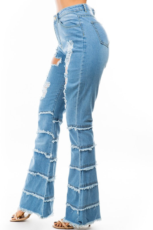 Multi Cut Denim Jeans