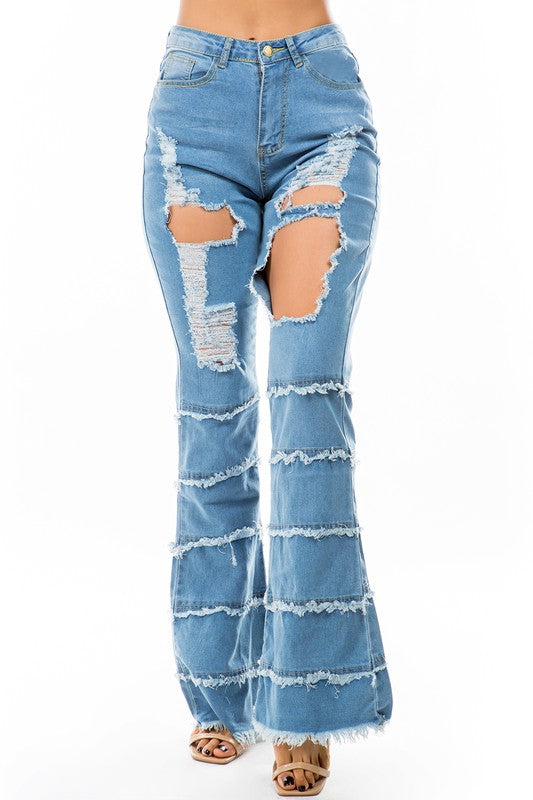 Multi Cut Denim Jeans