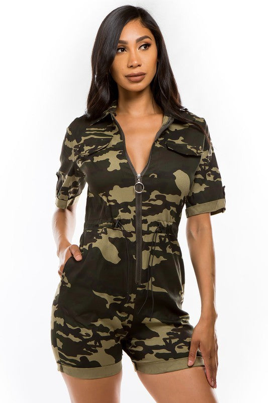 SUMMER CAMOFLAGE ROMPER