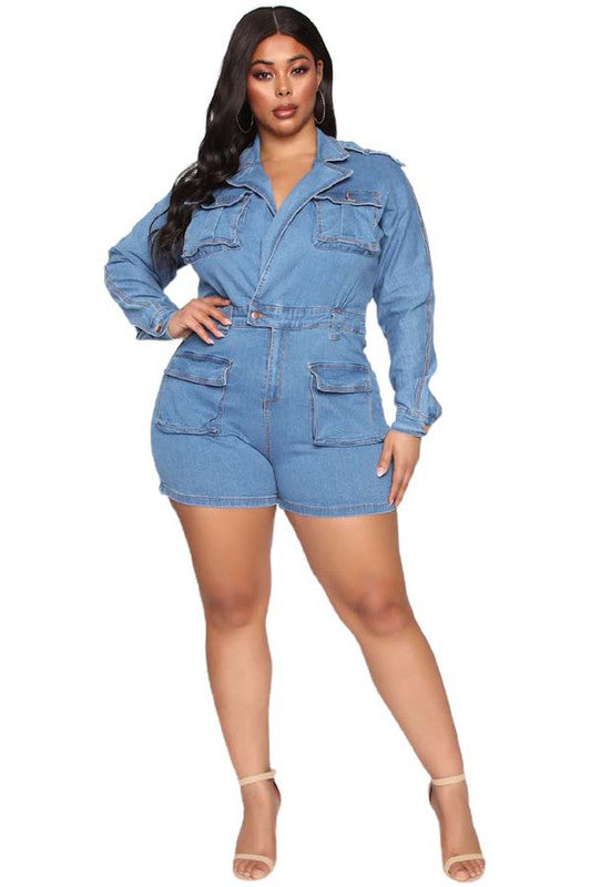 SEXY DENIM ROMPER