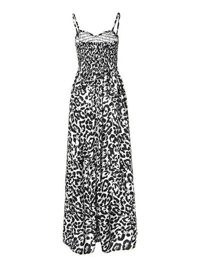 Leopard Sweetheart Neck Cami Dress